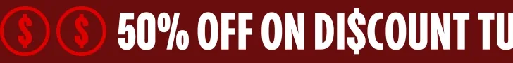 50% OFF DISCOUNT TUESDAYS
