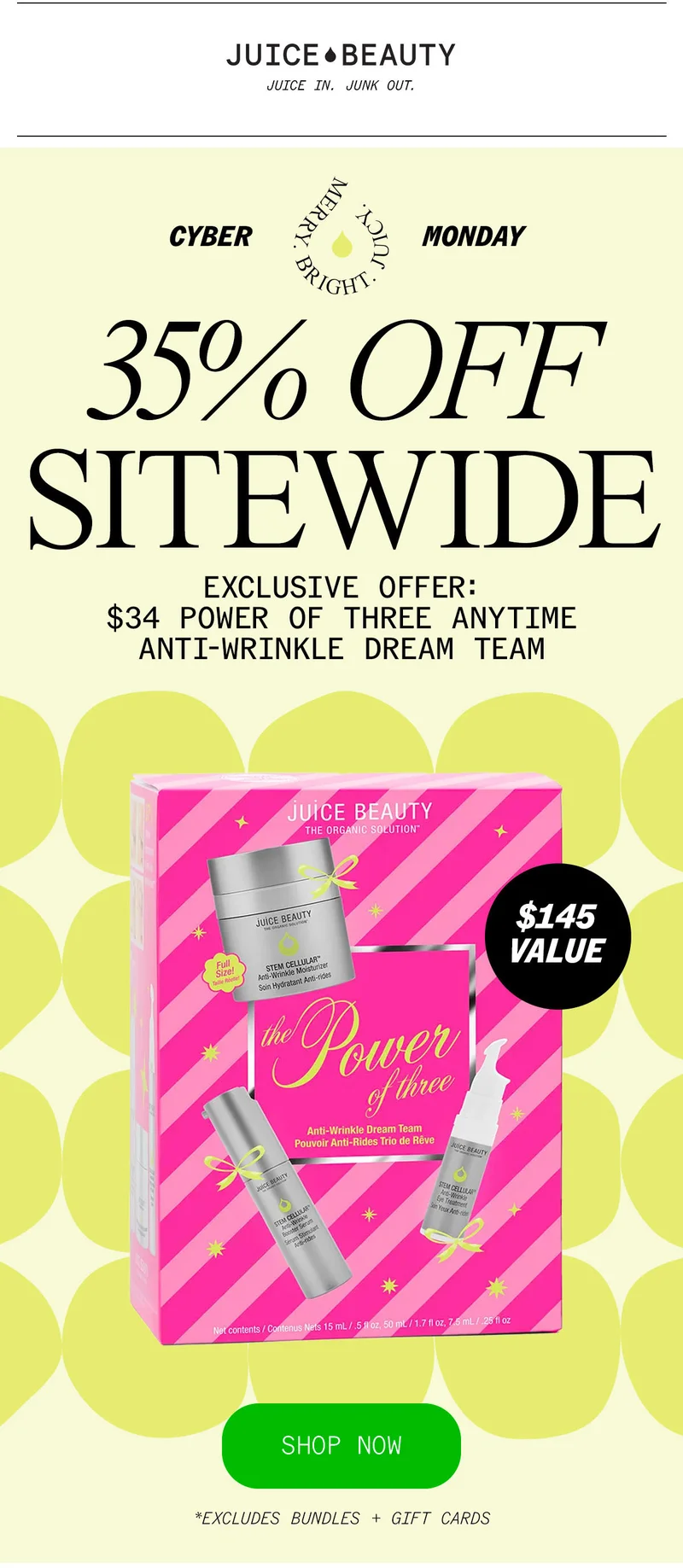 Cyber Monday: 35% Off Sitewide + 50% Off Select Products