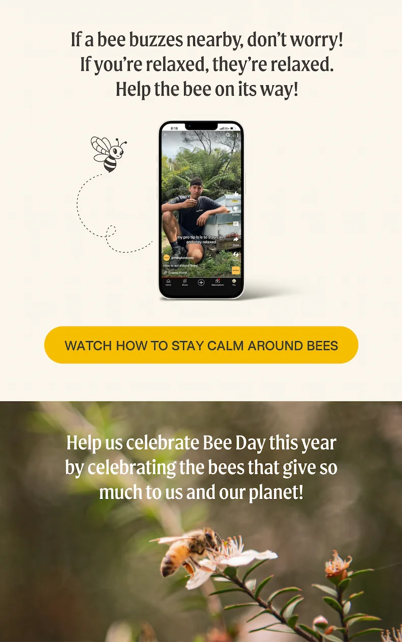 Stay calm around bees
