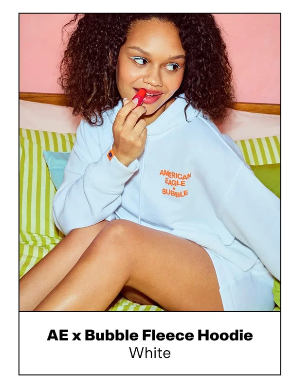AE x Bubble Fleece Hoodie (White)