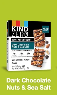 Dark Chocolate Nuts and Sea Salt KIND® ZEROg Added Sugar Bars