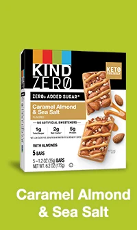 Caramel Almond and Sea Salt KIND® ZEROg Added Sugar Bars