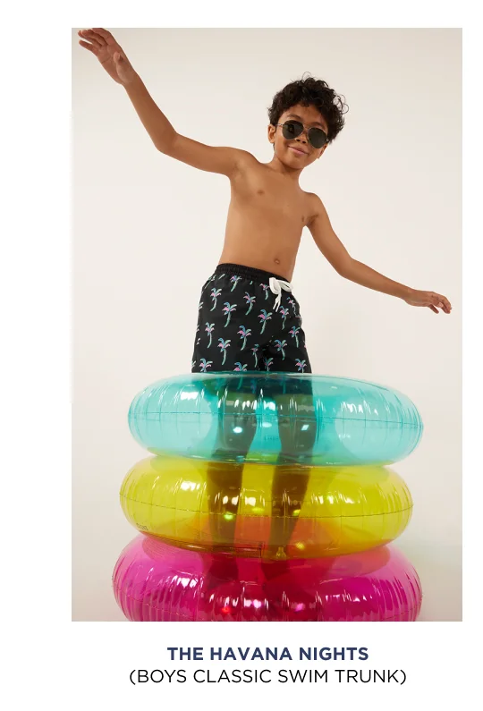 Boys Classic Swim Trunk: The Havana Nights