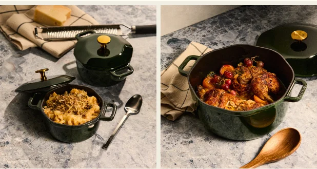 Enameled Cast Iron Dutch Oven Complete Set