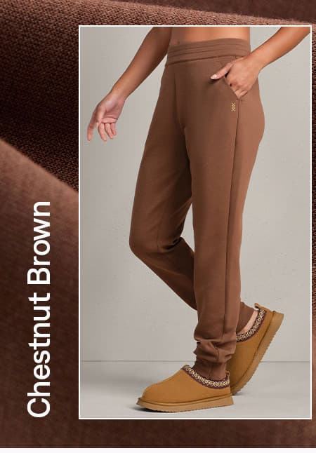 DreamGlow™ Tapered Pant: Chestnut Brown