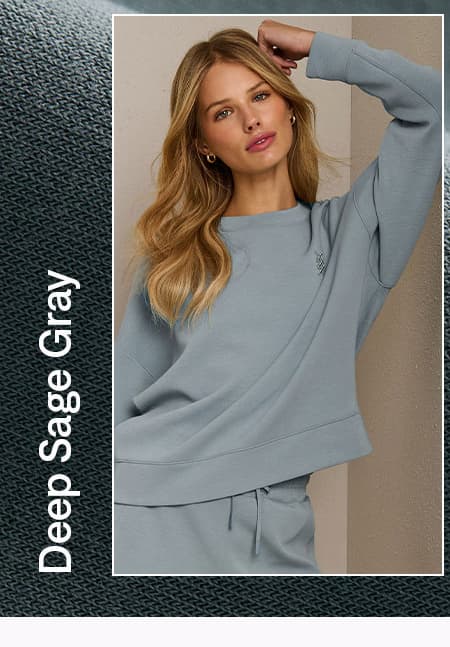 DreamGlow™ Crew Neck: Deep Sage Gray
