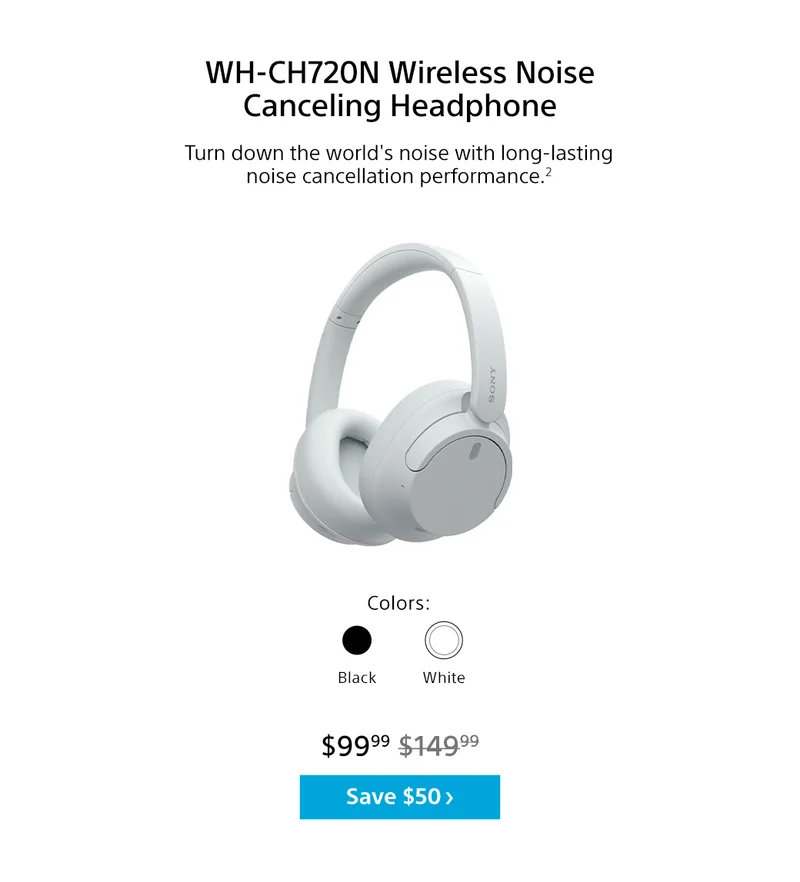 WH-CH720N Wireless Noise Canceling Headphone
