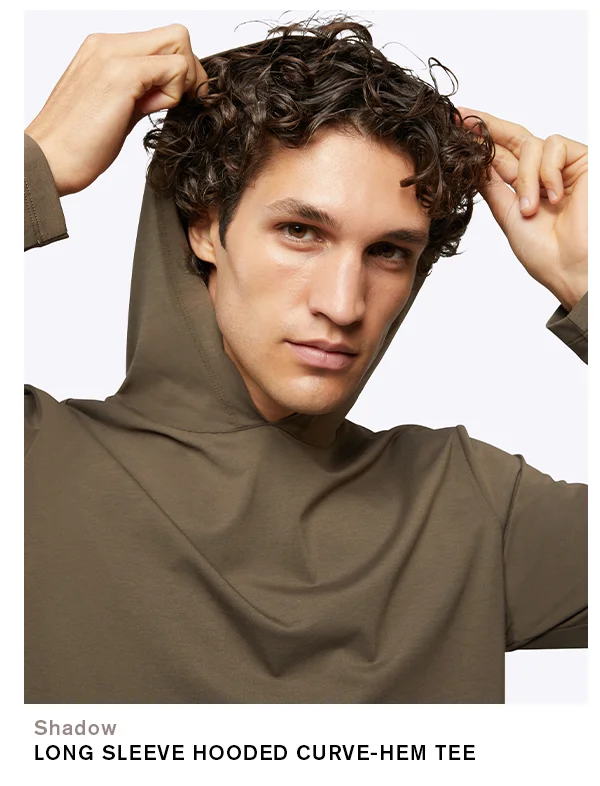 AO Long Sleeve Hooded Elongated Tee