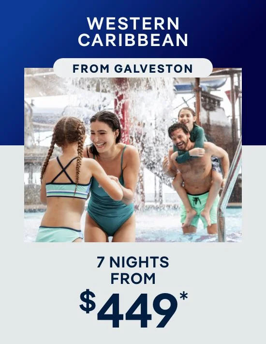 Western Caribbean From Galveston – 7 Nights – Click to View Cruises & Book Now