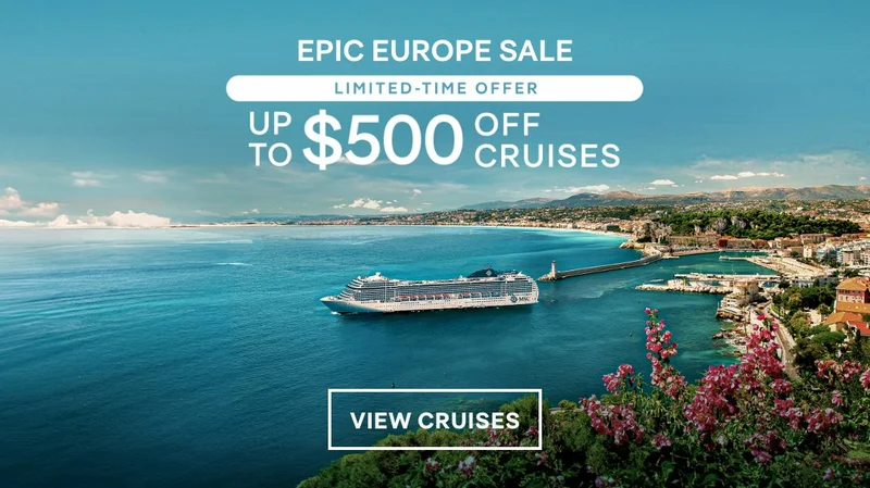 Epic Europe Sale – Up&nbsp;to $500 Off Cruises – Click to View Cruises & Book Now