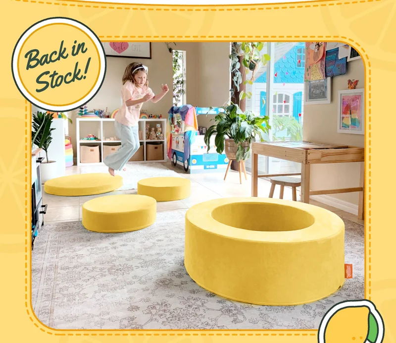 A child plays with the returning Lemonade Chunk.