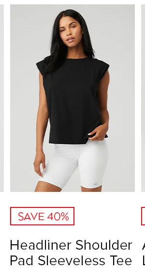 HEADLINER SHOULDER PAD SLEEVELESS TEE