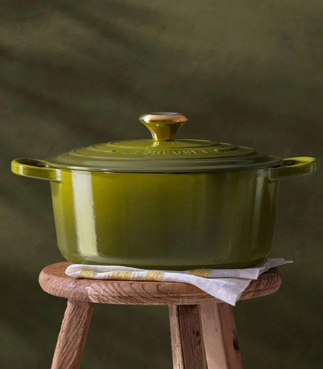 Le Creuset’s new Olive collection, inspired by Provence.