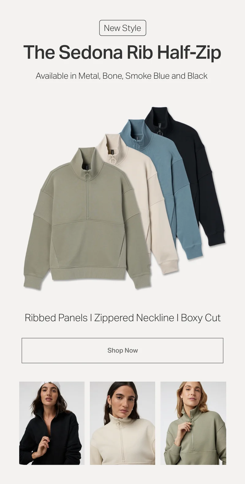 The Sedona Rib Half Zip