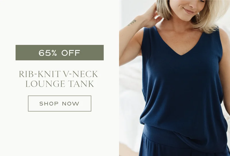 Shop The Rib-Knit V-Neck Lounge Tank