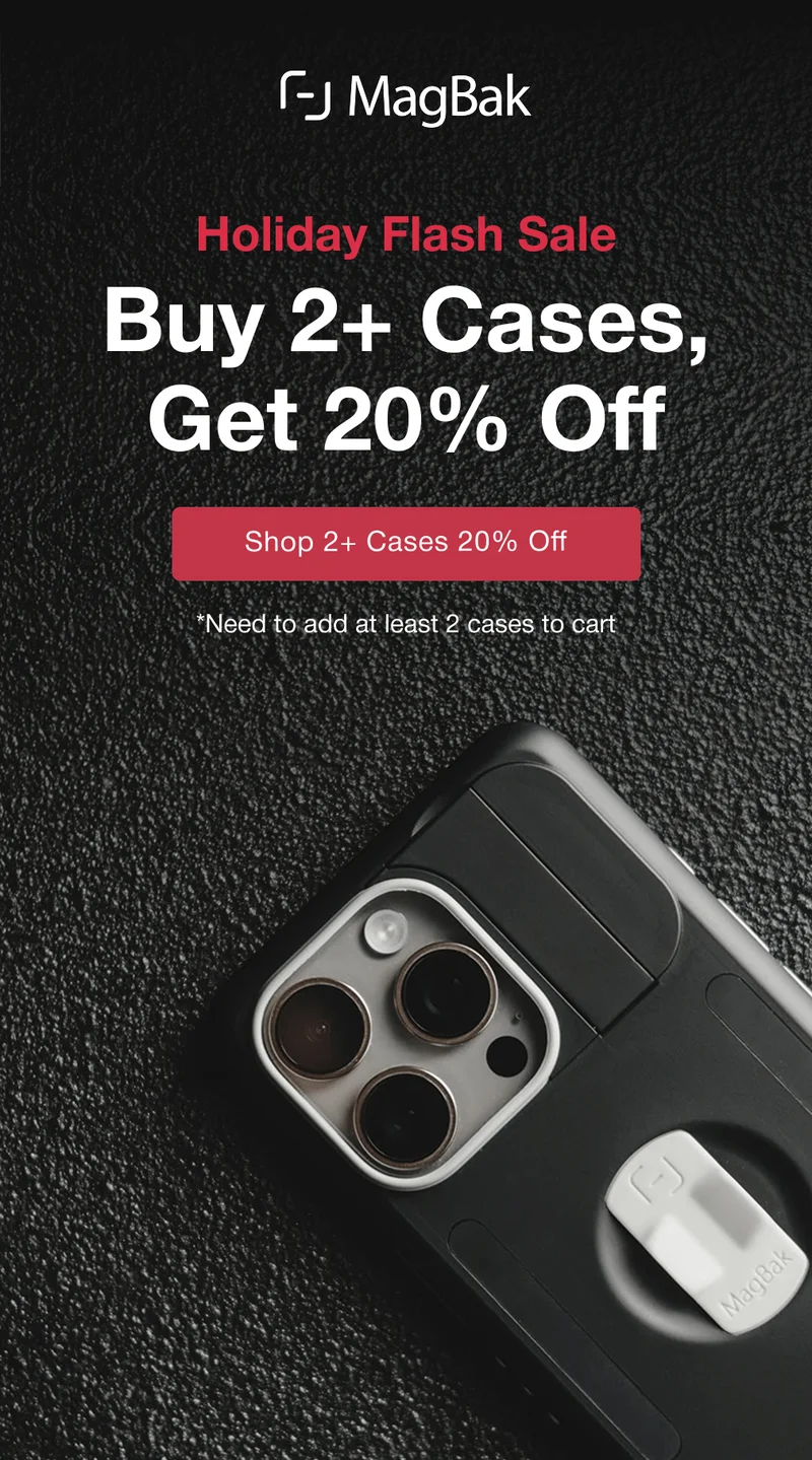 Holiday Flash Sale - buy 2+ cases, get 20% off.