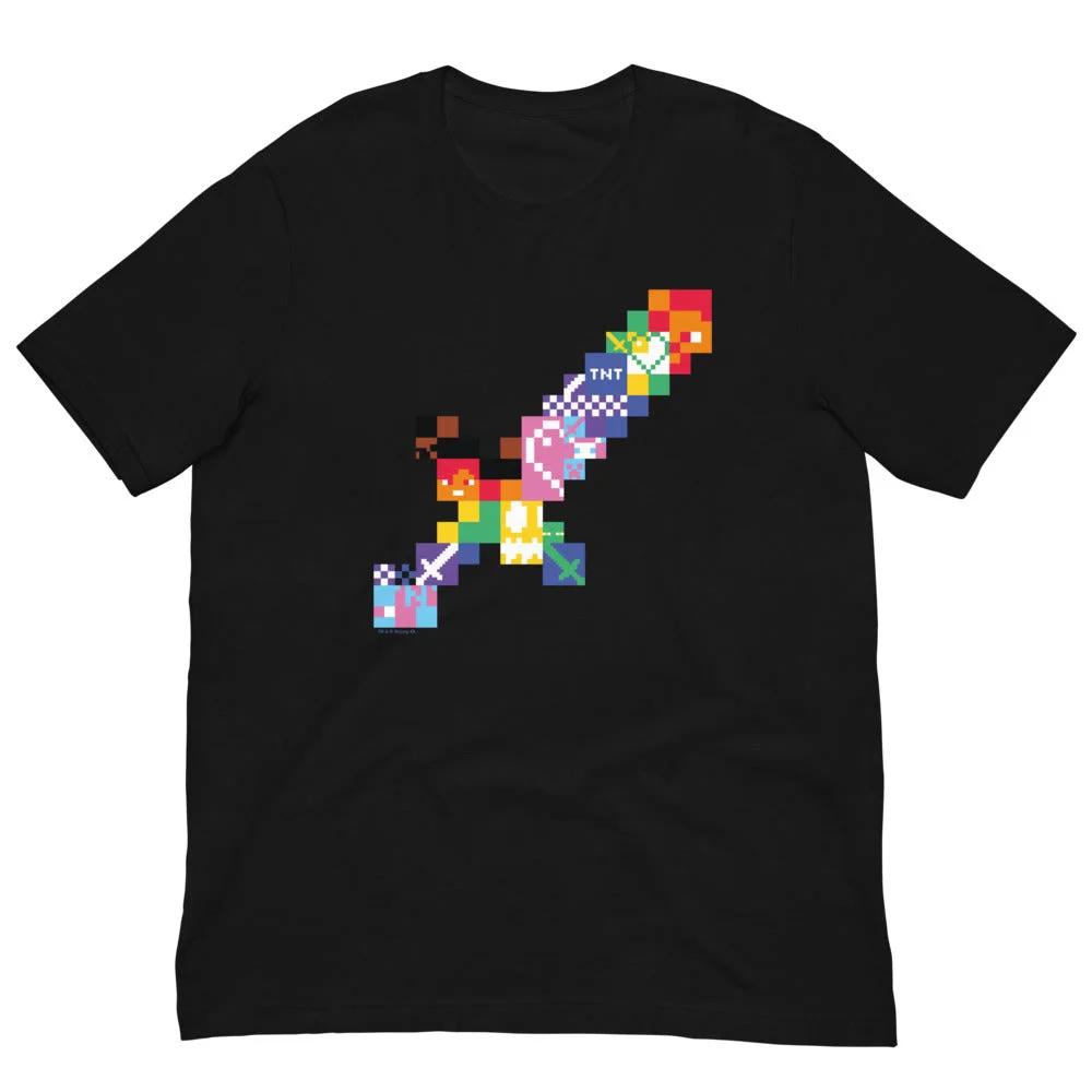 Image of Minecraft Sword Pride Adult T-Shirt