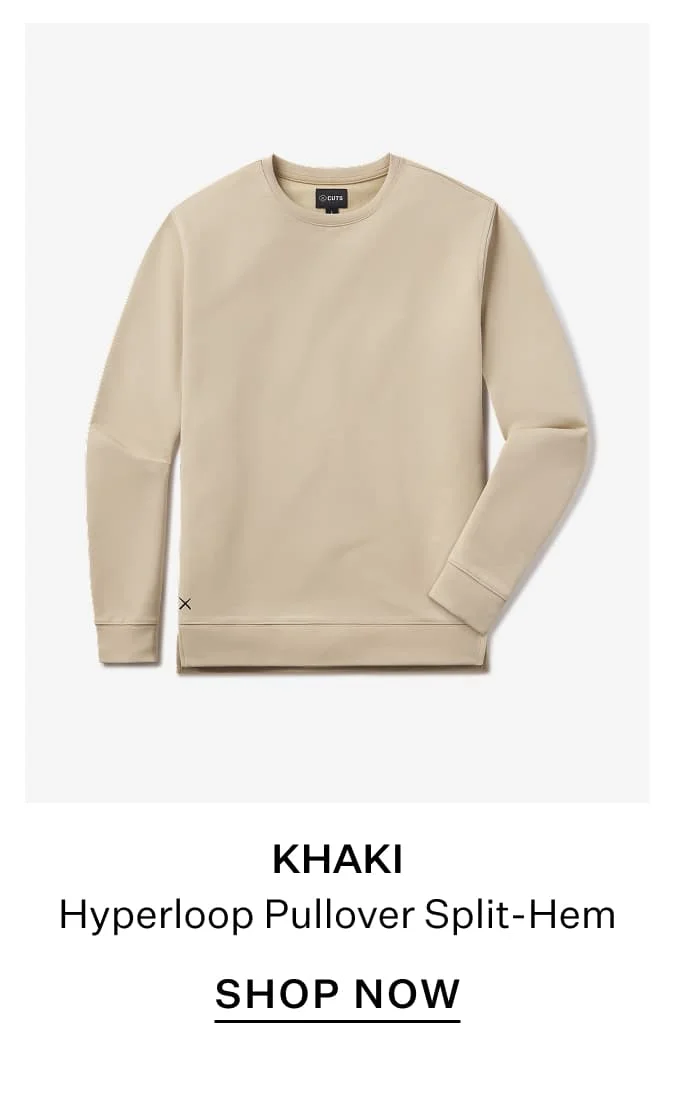Khaki Hyperloop Pullover Split-Hem