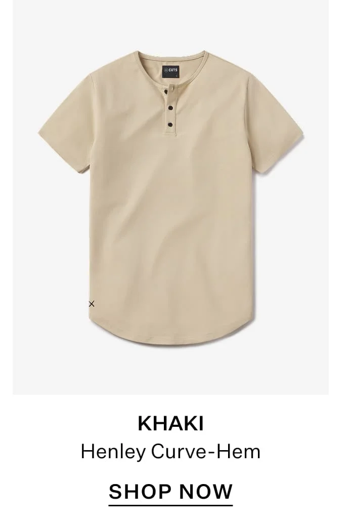 Khaki Henlet Curve-Hem