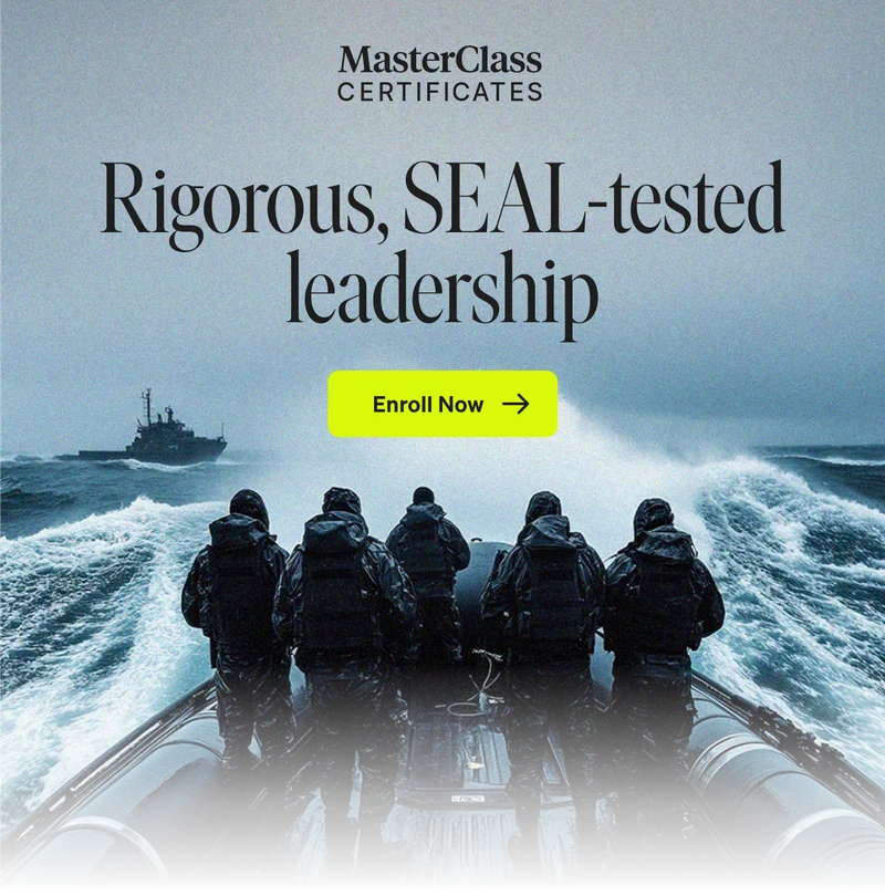 Rigorous, SEAL-tested leadership - Enroll Now