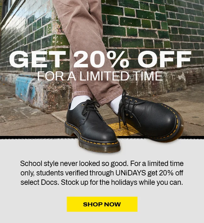 Get 20% off for a limited time. SHOP NOW
