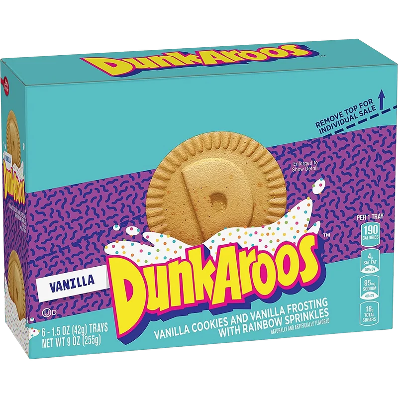 Image of Dunkaroos Vanilla Cookies and Vanilla Frosting Cookies (6 CT)