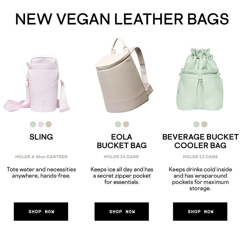 NEW Vegan Leather Soft Coolers!