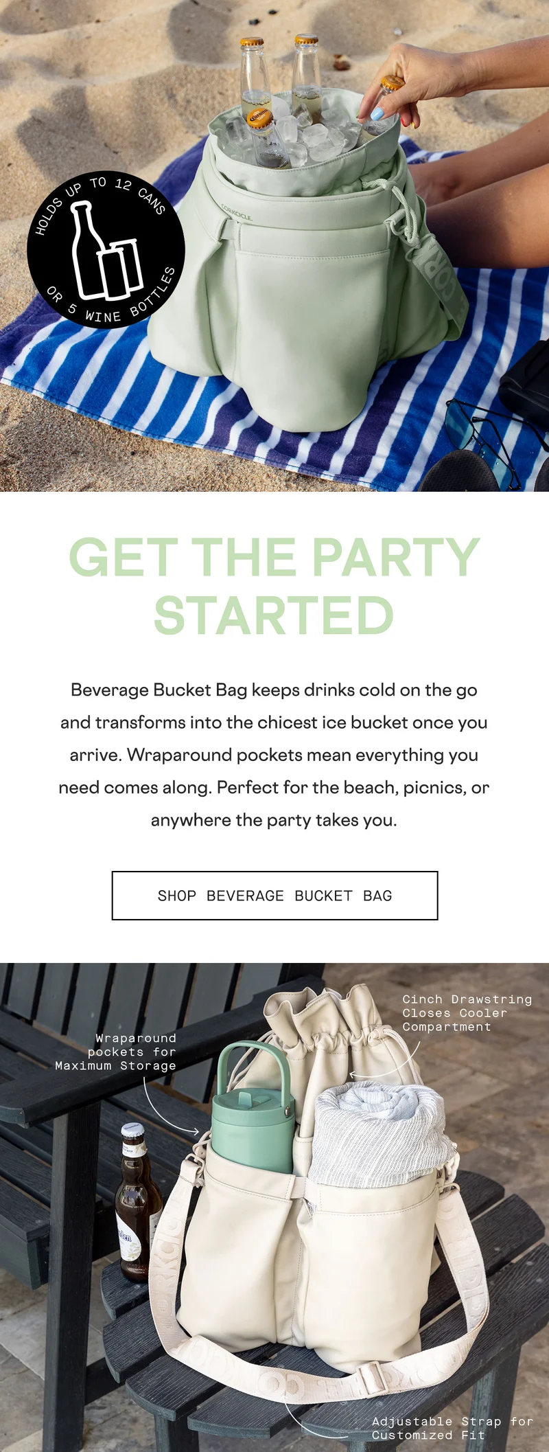 New Vegan Leather Beverage Bucket Bag!