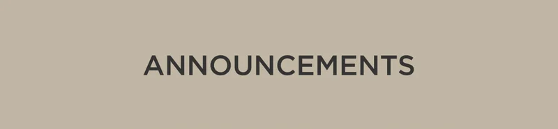 Announcements