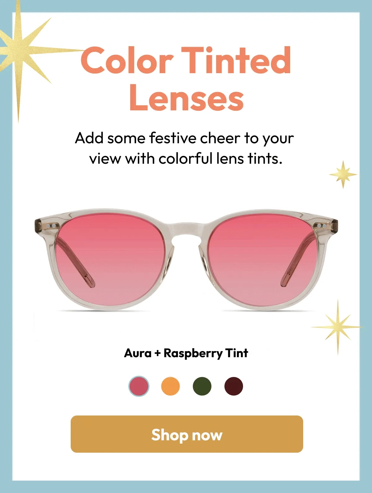 color tinted lenses