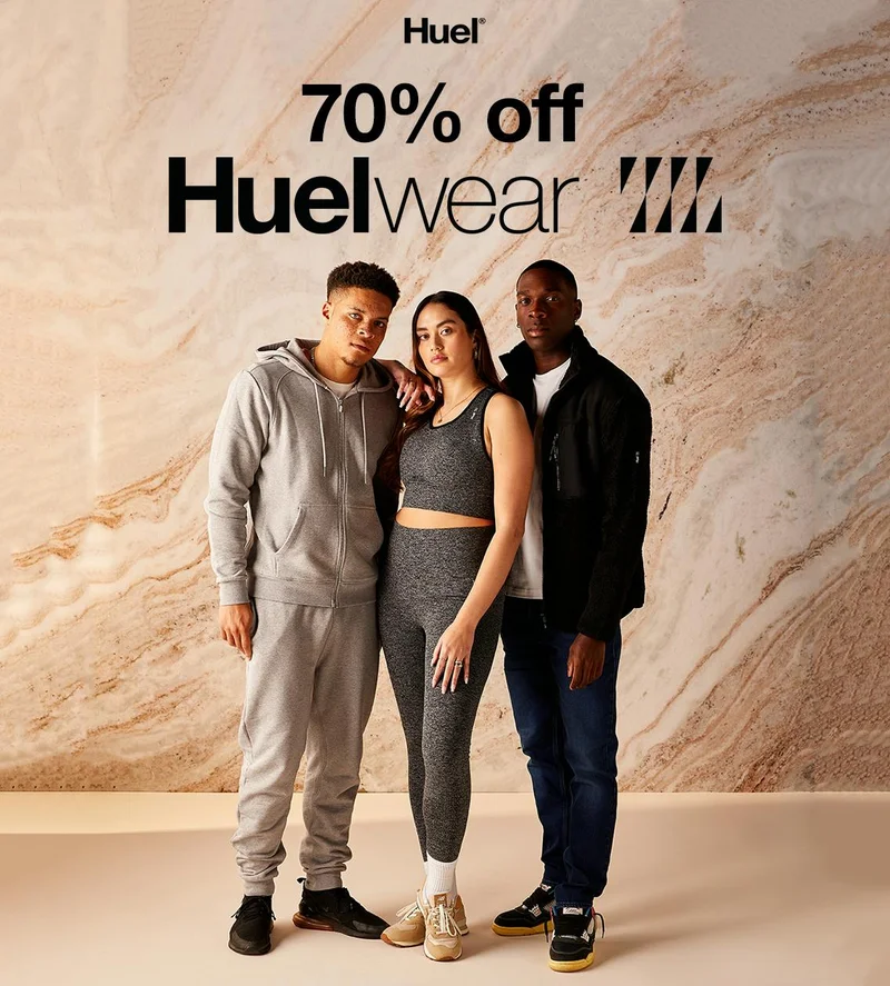 70% off Huelwear