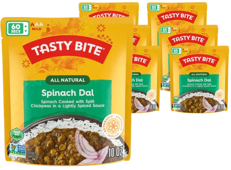 Image of Tasty Bite Spinach Dal with Spinach & Lightly Spiced Sauce (6 Pack)