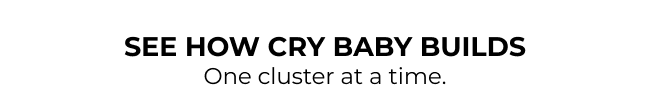 See how Cry Baby builds—one lash cluster at a time.