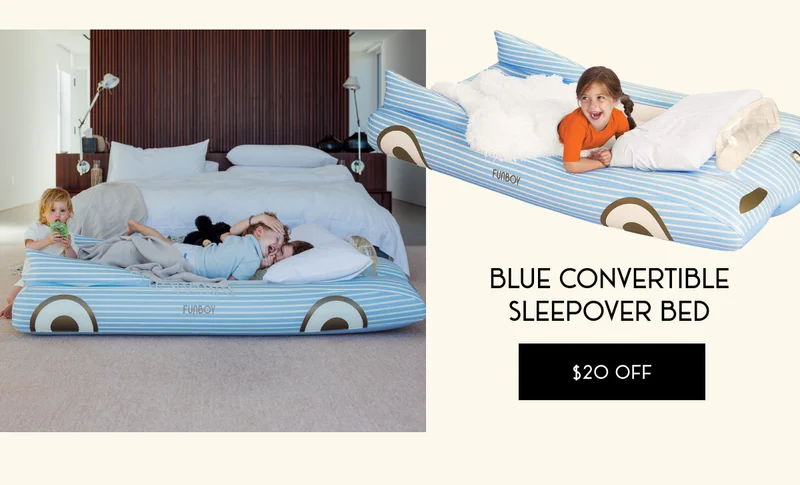Blue Convertible Sleepover Bed | $20 OFF