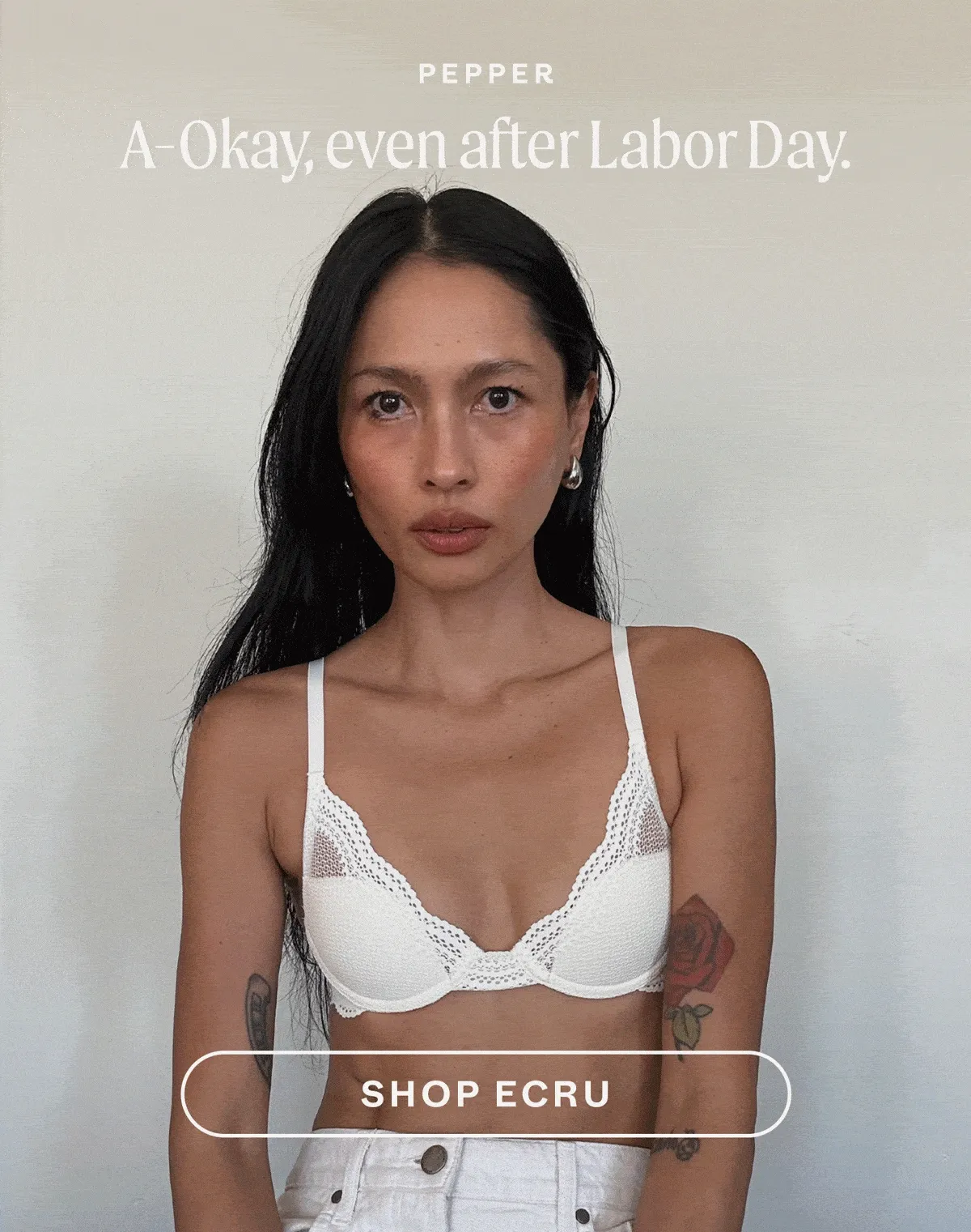 A-Okay, even after Labor Day. SHOP ECRU