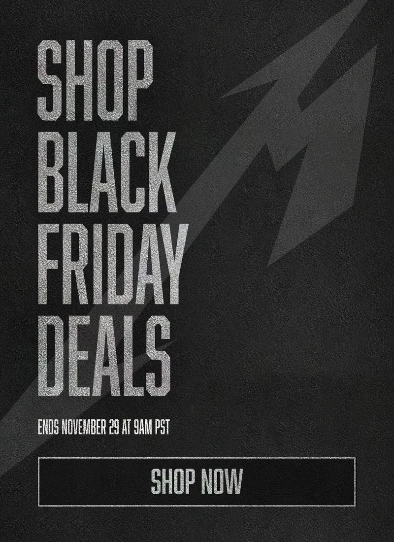 Save Up to 70% on Metallica Merch!