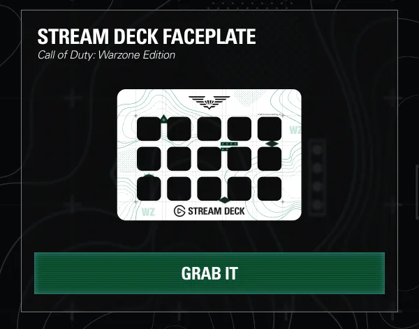 STREAM DECK FACEPLATE - Call of Duty: Warzone Edition. Grab it