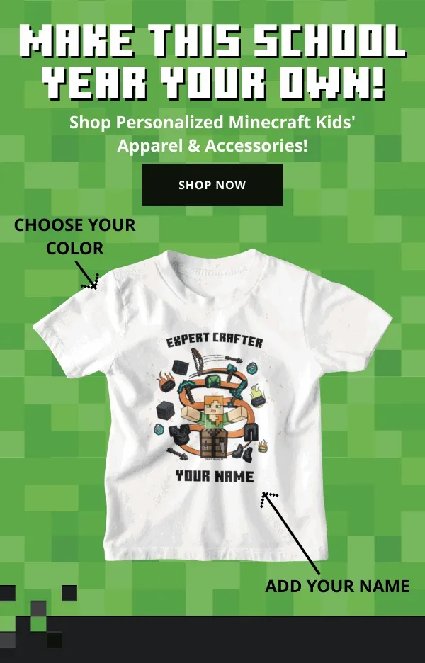 Shop the latest Minecraft Gear for Back to School