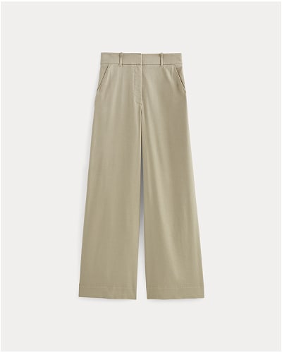 [Image]The Wide-Leg Pant in Stretch Linen | Trench Coat Khaki