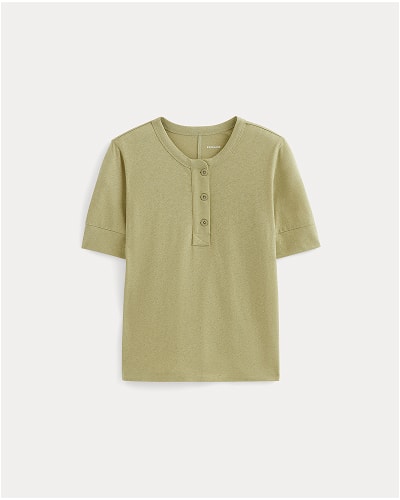 [Image]The Henley in Cotton Linen | Eucalyptus
