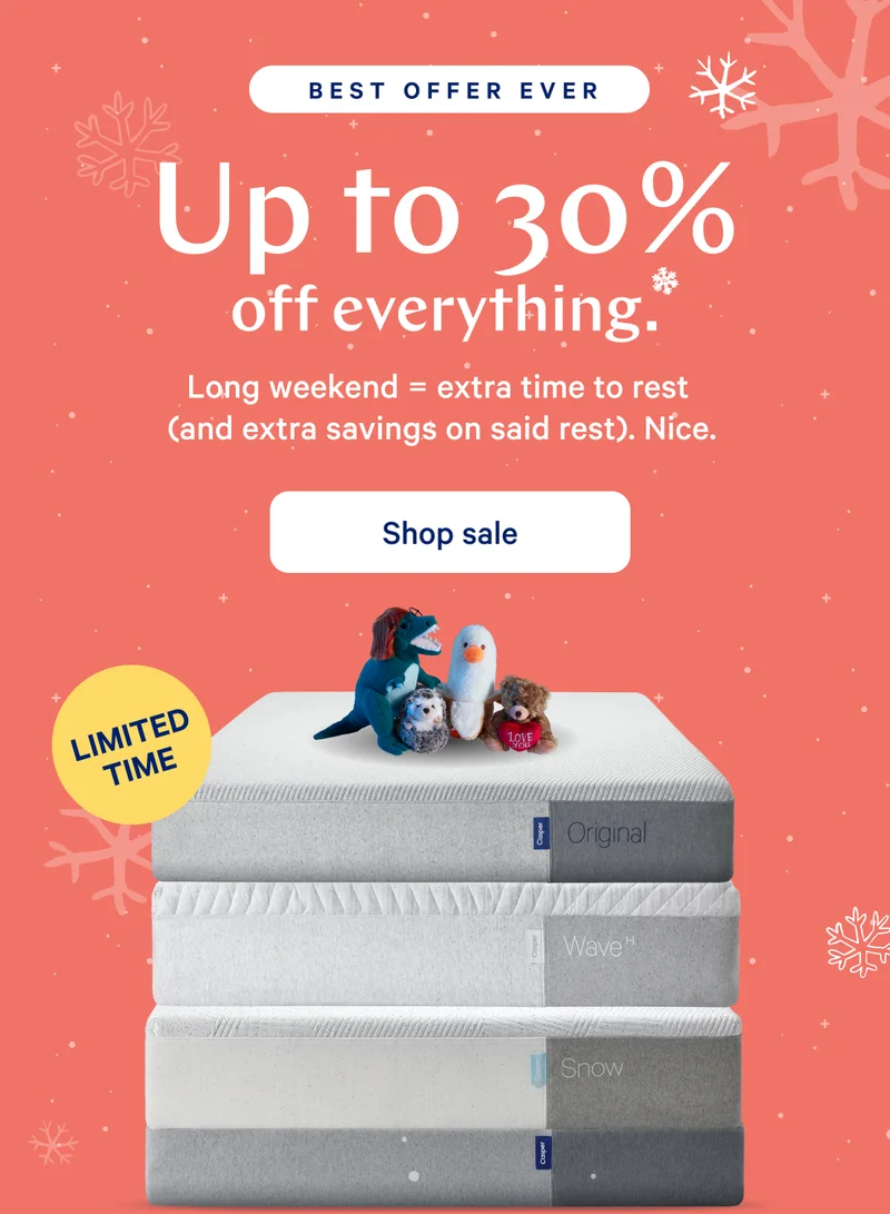 [BEST OFFER EVER] >> Up to 30% off everything.* >>