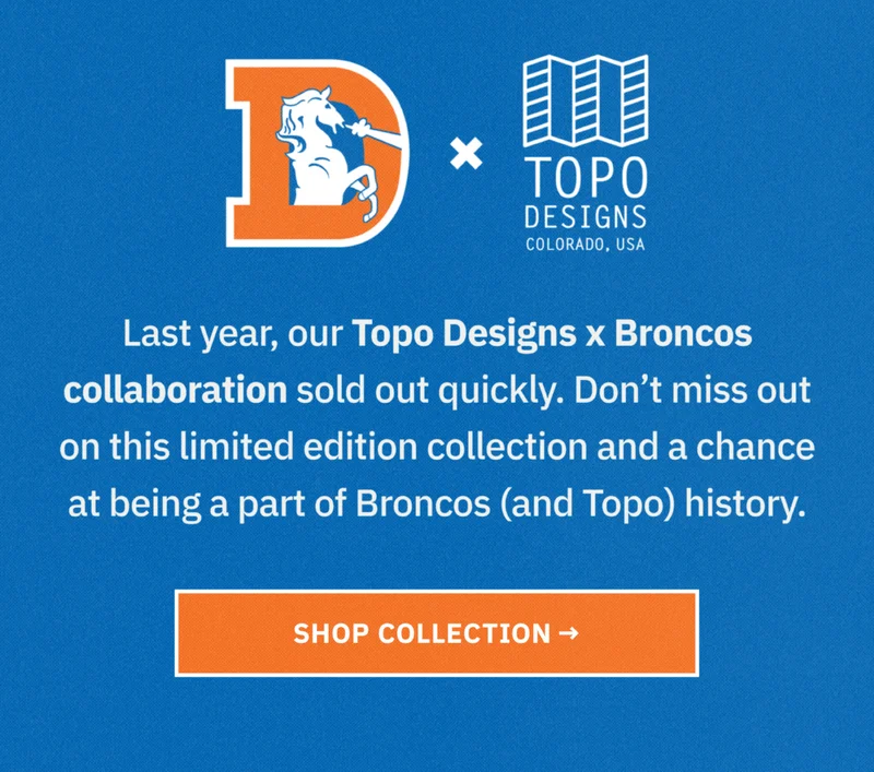 Shop Denver Broncos X Topo Designs