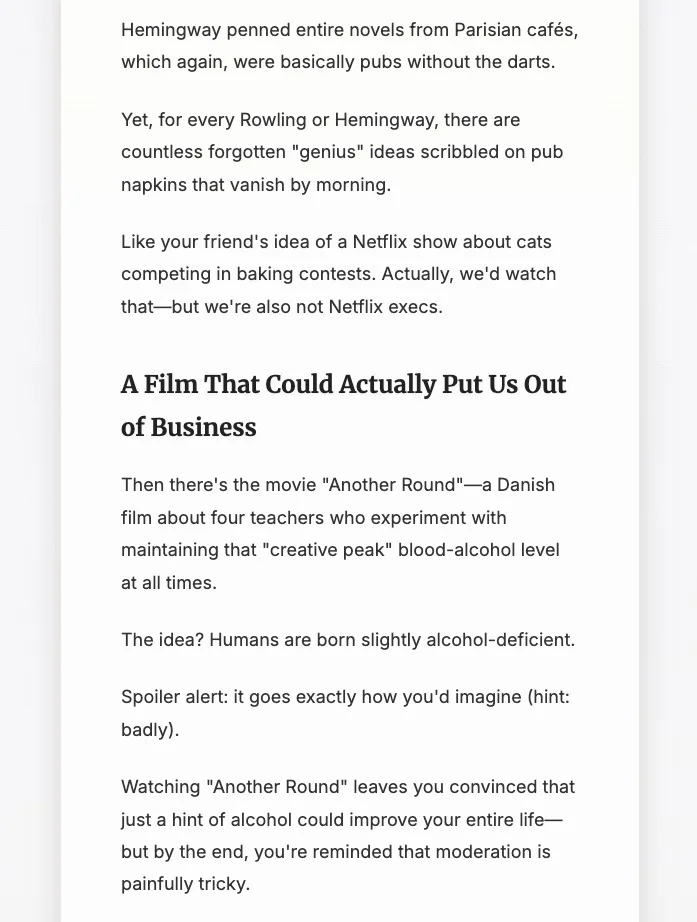 A film that could actually put us out of business.