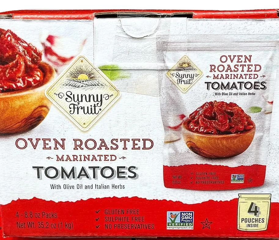Image of Sunny Fruit Oven Roasted Marinated Tomatoes with Olive Oil and Italian Herbs (4 Pouches)