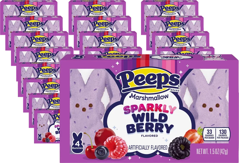 Image of Peeps Wildberry Flavored Marshmallow Bunnies (24 Pack)