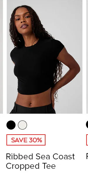 RIBBED SEA COAST CROPPED TEE