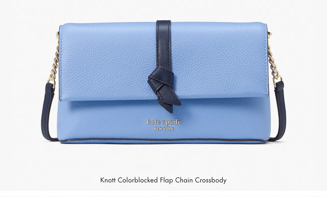 Knott Color blocked Flap Chain Crossbody