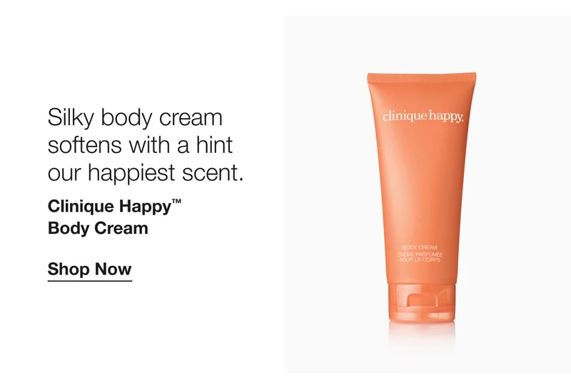 Silky body cream softens with a hint our happiest scent. | Clinique Happy™ Body Cream | Shop Now