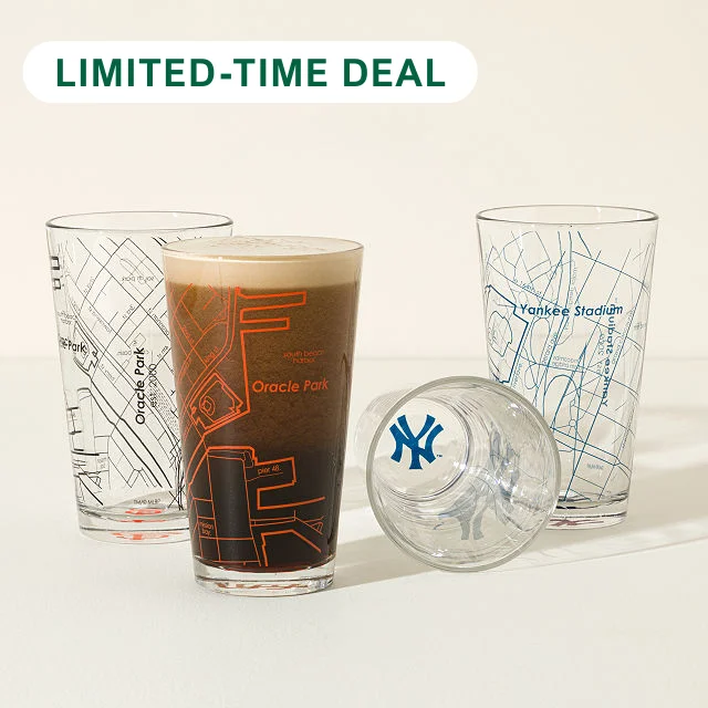MLB Ballpark Pint Glasses - Set of 2