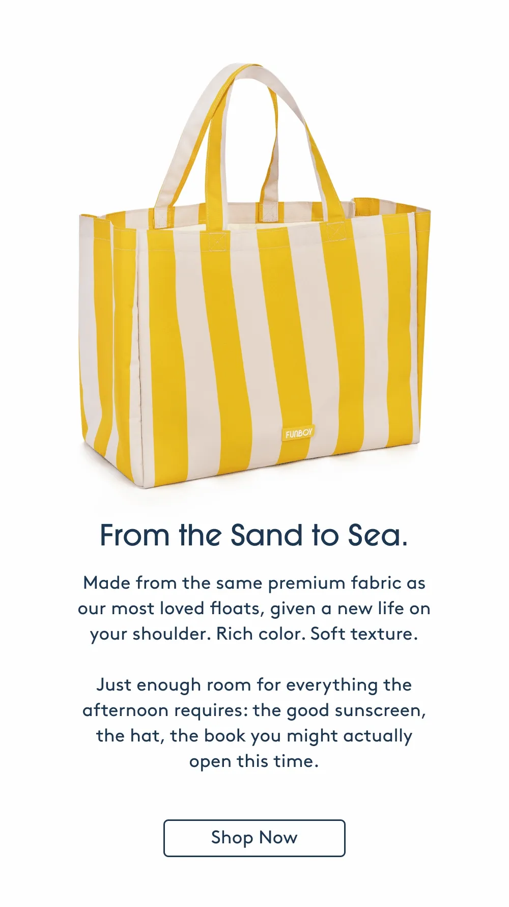 From the Sand to Sea. Shop Now